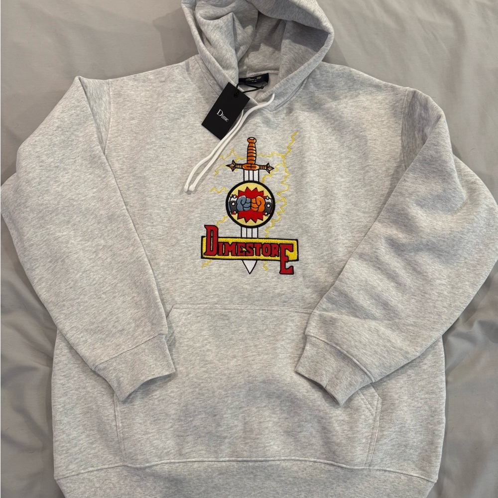DIME MONTREAL XL STORM HOODIE HOODED SWEATER ASH skateboard brand new with tags